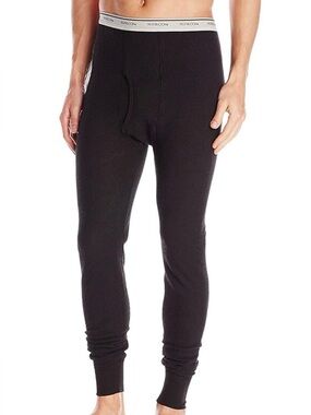Fruit of the Loom Men’s Size Large Black Thermal Pants/Long Underwear
